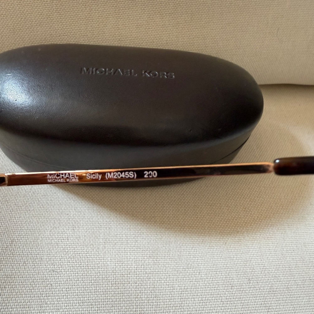 Michael Kors Rose Gold Aviator Sunglasses - Picture 9 of 9